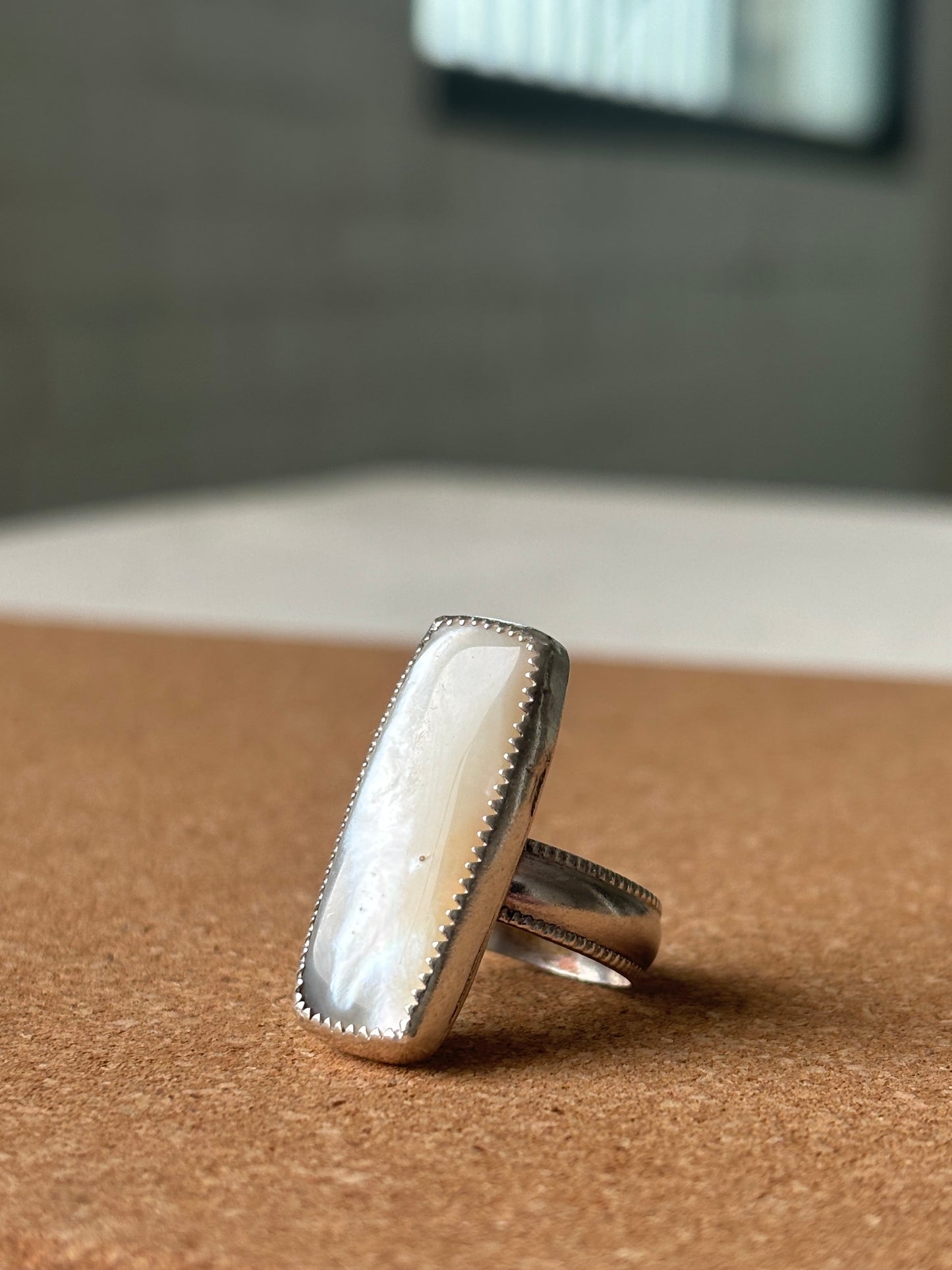 Mother of Pearl Vertical II Ring
