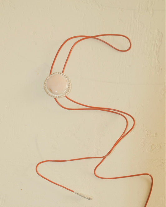 Peruvian Pink Opal Bolo Tie